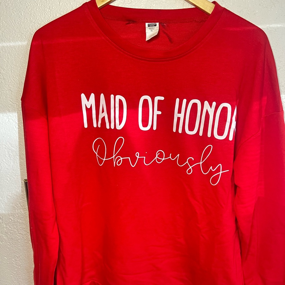 Red Maid of Honor Sweatshirt